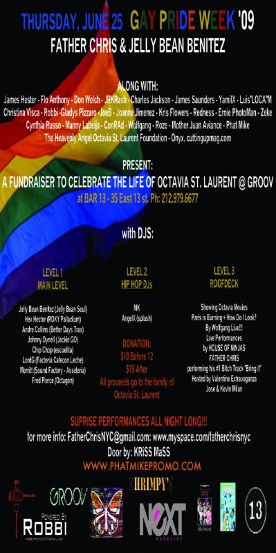 Octavia St. Laurent Benefit Party Flyer