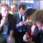 Atomic Tom uses iPhone digital instruments on New York subway