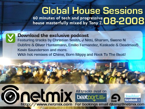Netmix Global House Podcast Flyer 08-2008