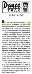 Image of article in Billboard Magazine - Larry Flick - Dance Trax - March 1996
