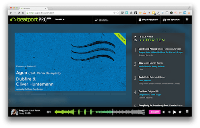 Beatport Pro Home Page