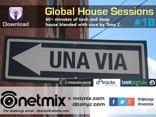 Web flyer Netmix Global House Sessions Podcast Episode 18 e-flyer